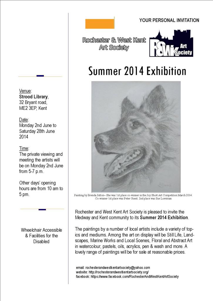 Flyer Summer 2014 Exhib- Strood Library