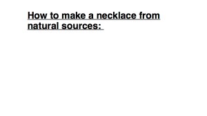 How to make a necklace 1